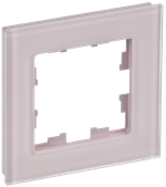 BRITE Рамка 1-местная РУ-1-2-Бр стекло розовый матовый IEK