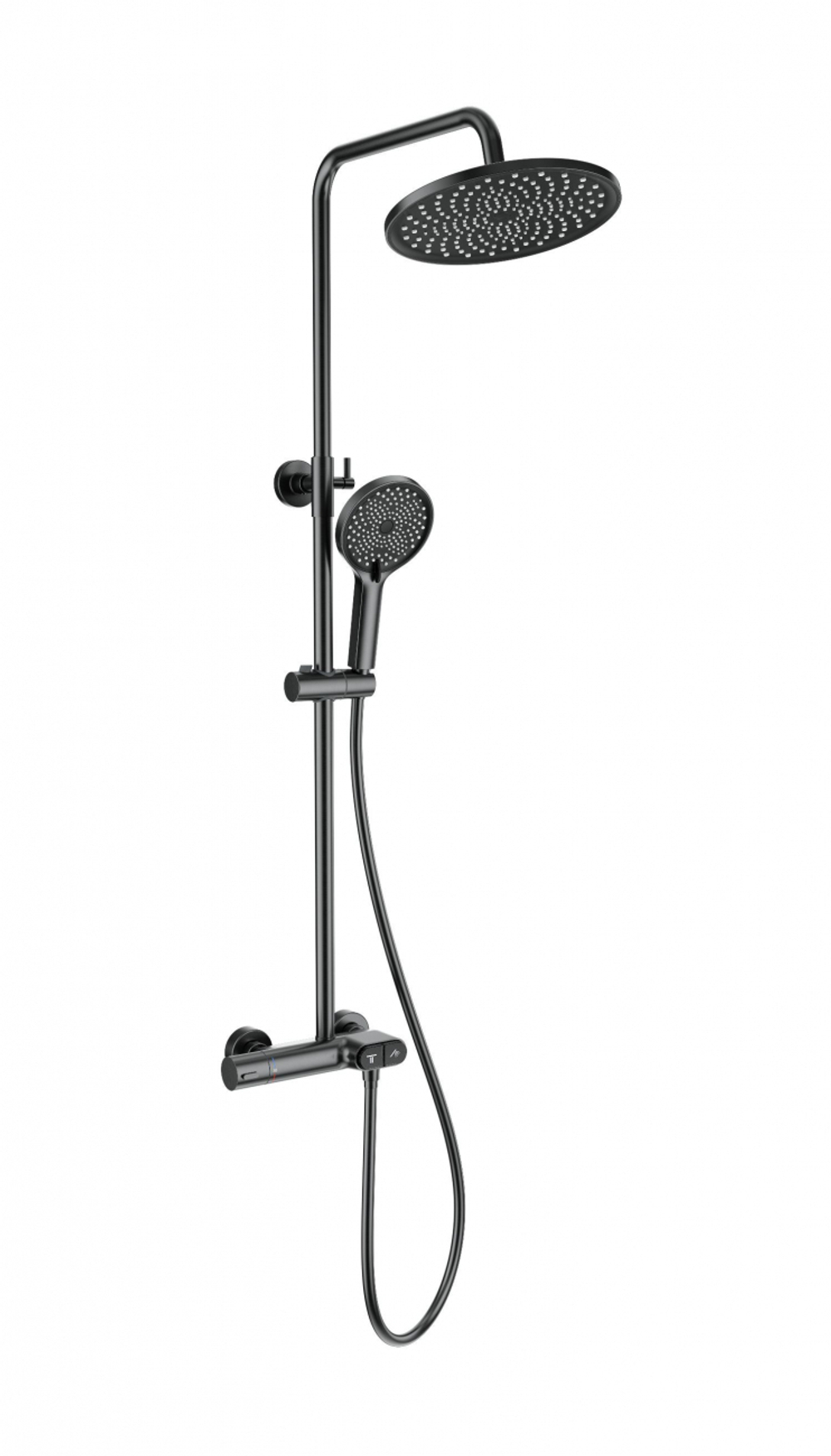 Душевая система с термостатом WONZON & WOGHAND MUSE Corno, Темный графит (WW-B2091-A-BGG)