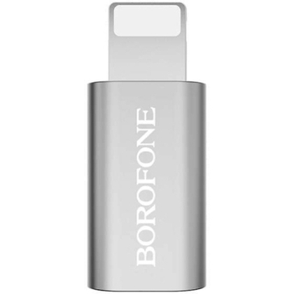 Адаптер для Lightning 8-pin micro USB Borofone BV5 silver