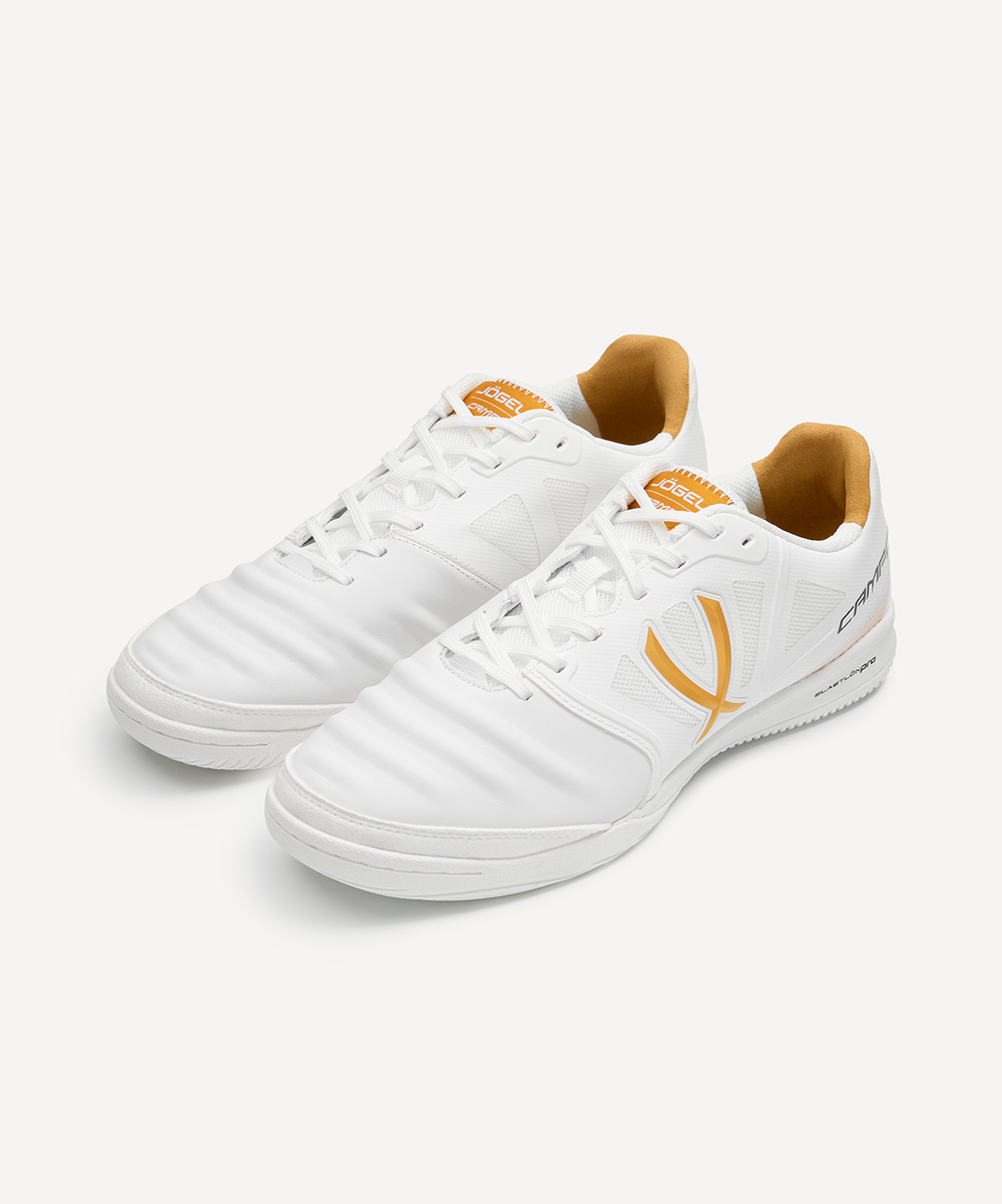 Бутсы зальные JÖGEL CAMPO 2.0, белый/золотой