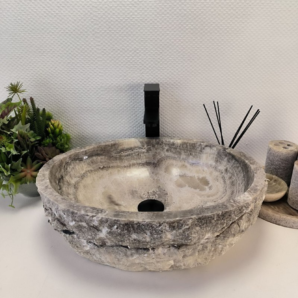 Раковина из оникса Erozy Grey EO-63182 51*41*15 0096