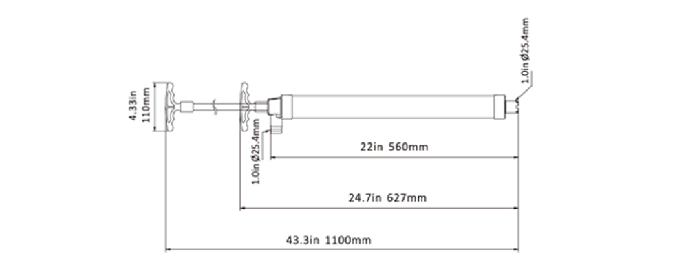 Помпа SeaFlo ручная 1100 мм, белый