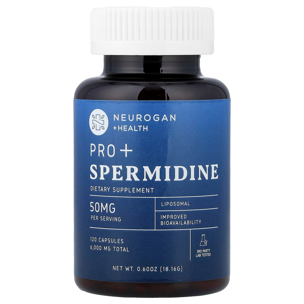Neurogan Health, Pro+, спермидин, 120 капсул, 18,16 г (0,6 унции)