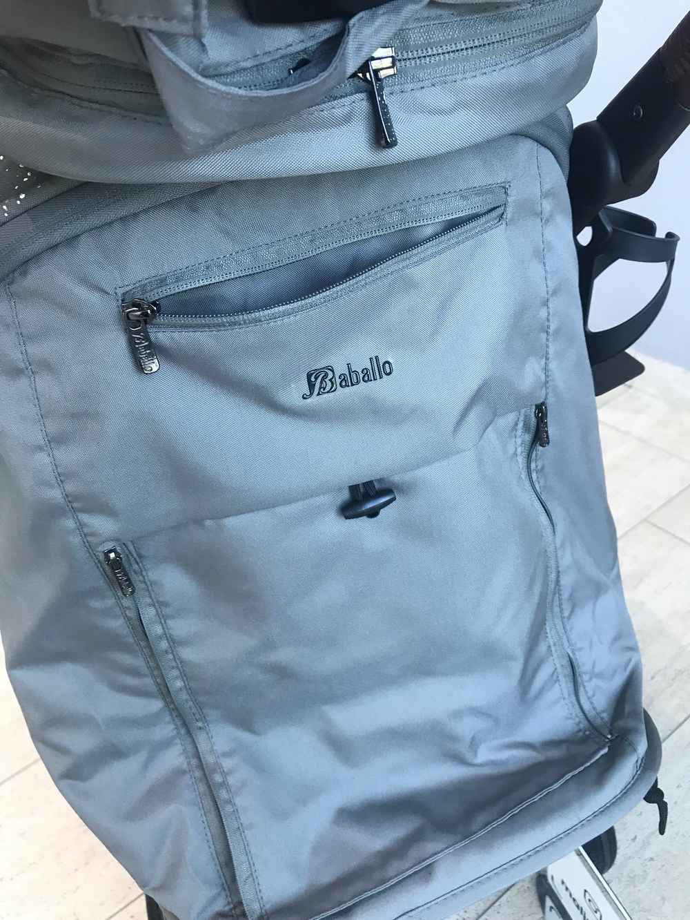 Коляска прогулочная Babalo 2024 Снег текстиль на белой раме