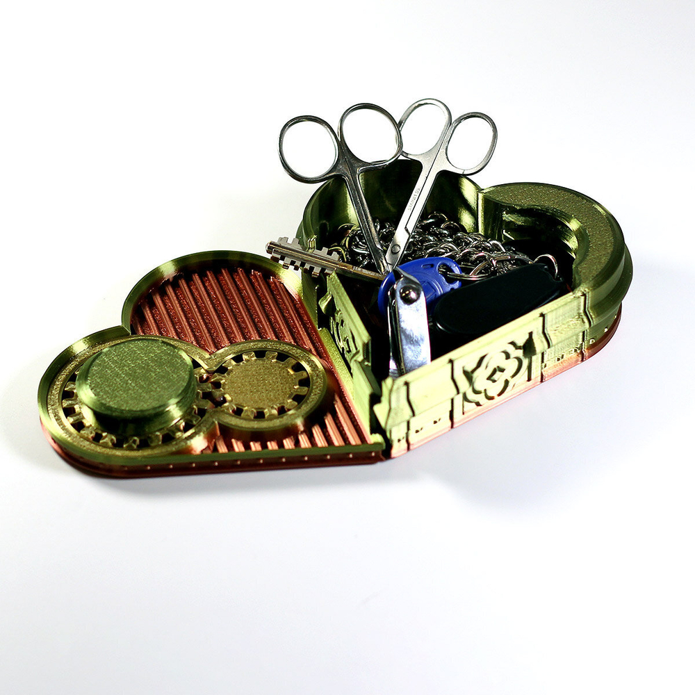 Механическое сердце-шкатулка, игрушка, подарок на 14 февраля, 8 марта, 3D печать