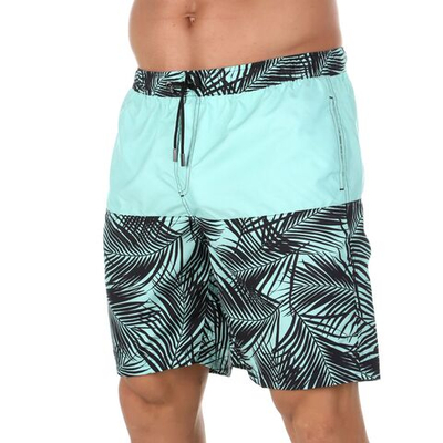 Мужские шорты для плавания с принтом в виде пальмовых листьев Doreanse (Размер: XL) (Цвет: салатовый)