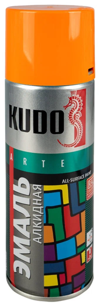 Эмаль алкидный оранжевый  KU-1019 (0,52л) KUDO