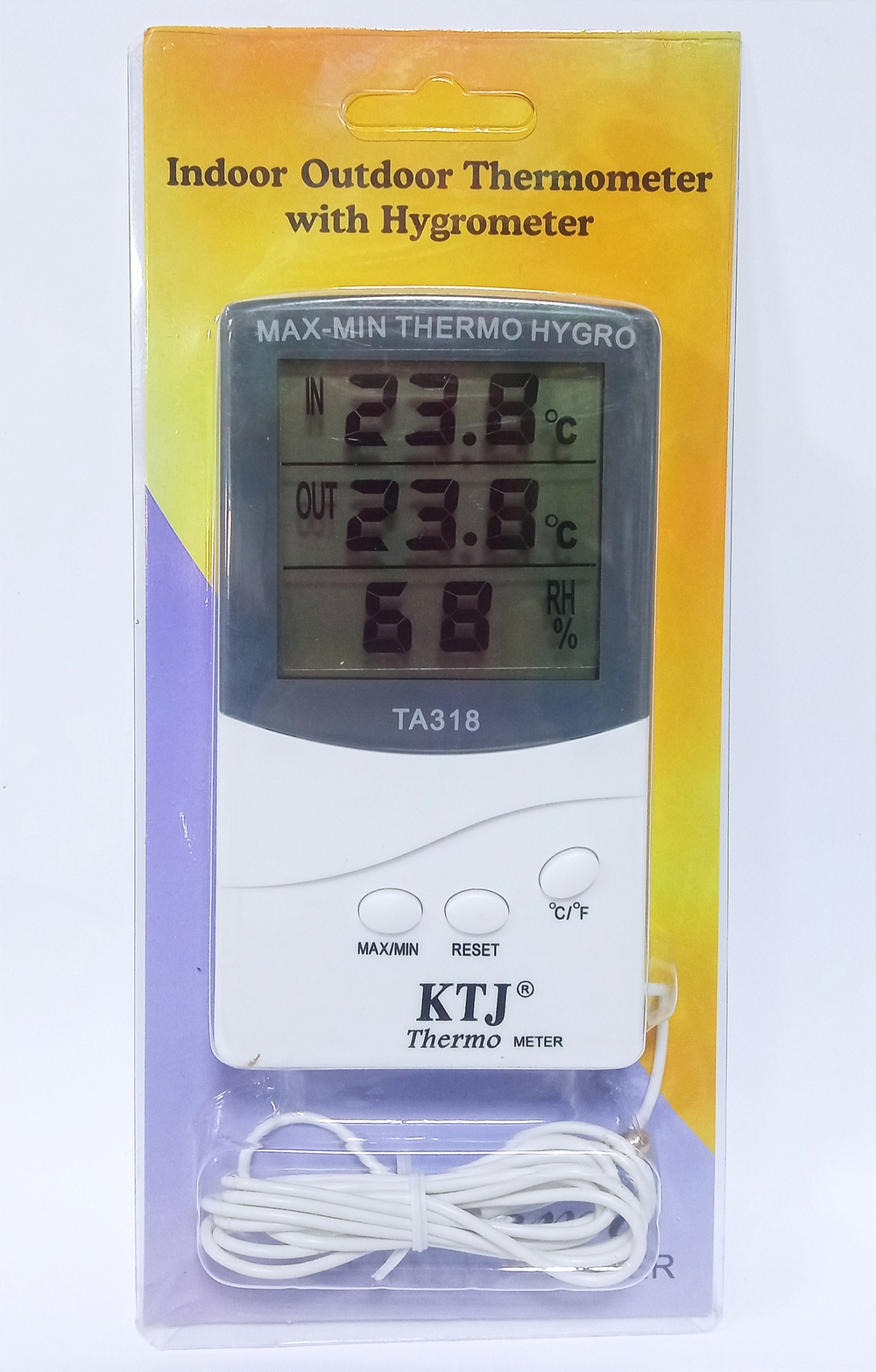 Термометр электронный с гигрометром и выносным датчиком KTG TA318