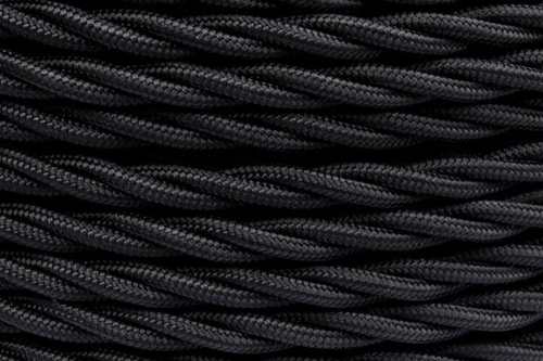 Провод ретро 2х1,5 мат. черн. (уп.20м) Bironi