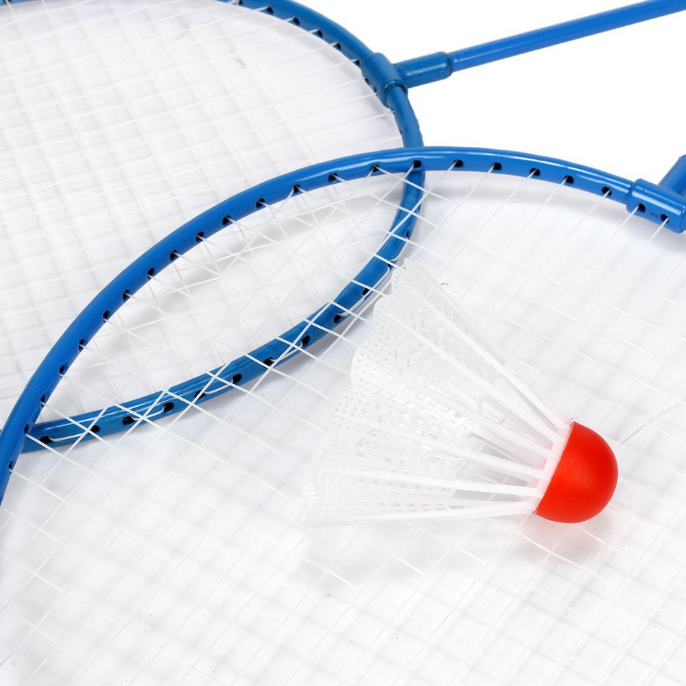 Бадминтон 2 ракетки в сетке с воланчиков 59х2 см, 2 цвета, с-30261