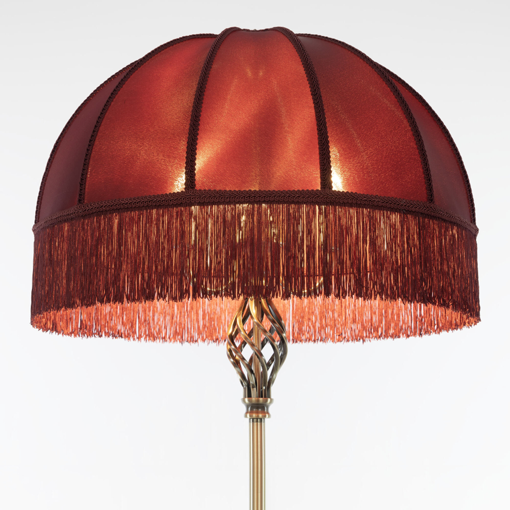 Citilux Базель CL407933 Торшер бронза с красным абажуром