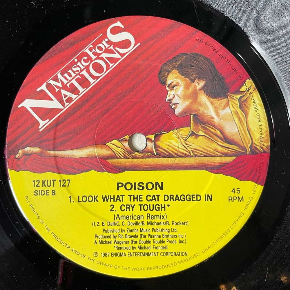 Винтажная виниловая пластинка LP Poison Cry Tough (UK 1987)