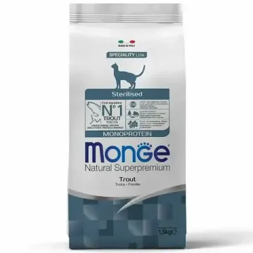 Сухой корм Monge Cat Speciality Line Monoprotein Sterilised для стерилизованных кошек, из форели 1.5 кг