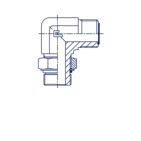 Штуцер FMA90 D20 ORFS 1.3/16 - UNF 7/8