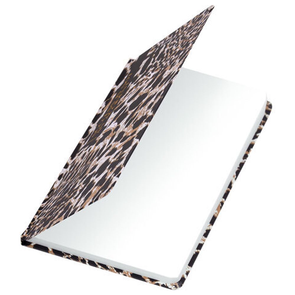 Блокнот с резинкой в клетку 96 л., А5 145х203 мм, твердая обложка, BRAUBERG," Leopard", 115535