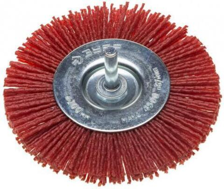 Щётка дисковая ЗУБР "ПРОФЕССИОНАЛ" для дрели, нейлоновая проволока с абразивным покрытием, Ø 125мм.