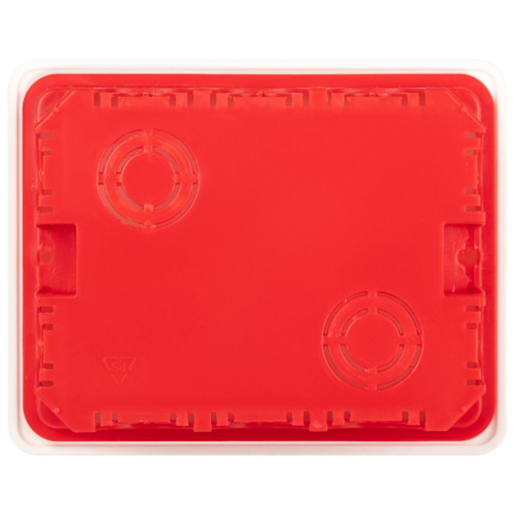 Распаячная коробка ЭРА KRT-120-92-70 скрытой установки красно-белая 120х92х70мм для твердых стен саморезы крышка IP20