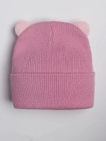 Шапка для девочки с ушками осенняя