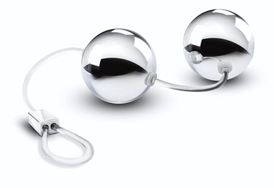 Серебристые вагинальные шарики B Yours Bonne Beads (Цвет: серебристый)