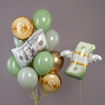 Шар (18''/46 см) Круг, Знак Доллара, Золото