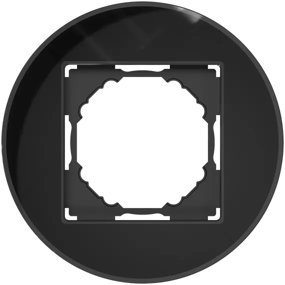 Donel A07 Natural Round Чёрное стекло рамка 1-я, серия DB