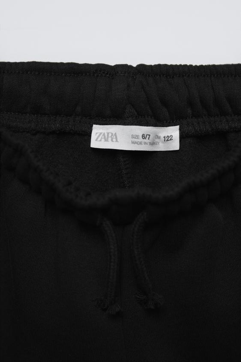 ZARA БРЮКИ WIDE LEG ИЗ МЯГКОЙ ТКАНИ С НАДПИСЬЮ, ЧЕРНЫЙ