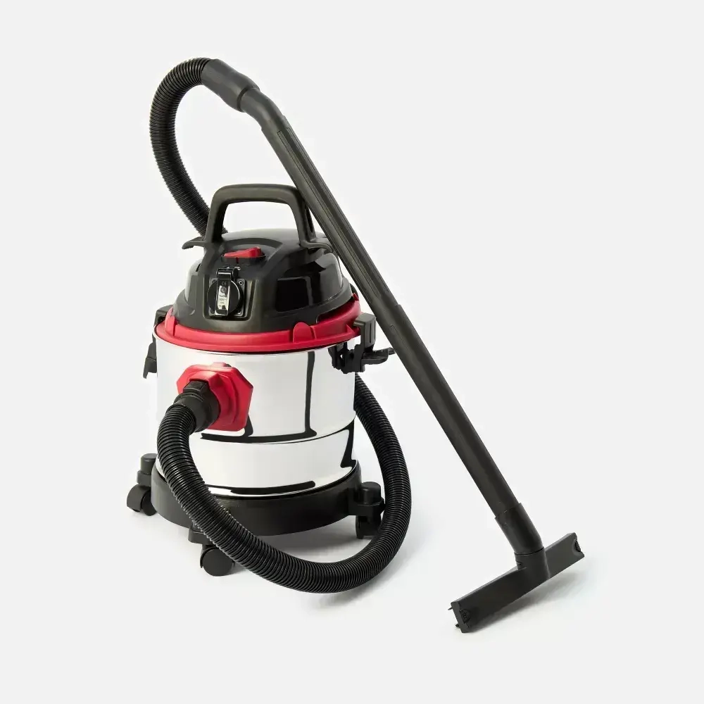 Строительный пылесос 15 л, 1000 Вт, с розеткой и адаптером для электроинструментов