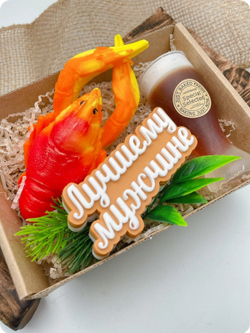 Мыло ручной работы Бокал, Рак и топпер