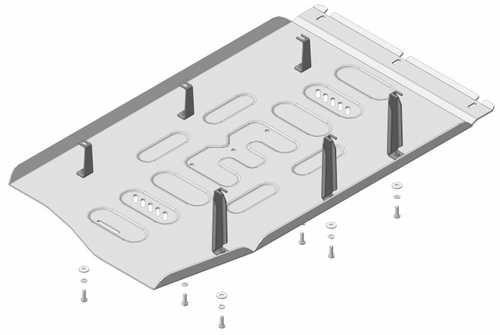 Защита Топл. бака (кроме версии Long). 5 мм, Алюминий. для Volkswagen Multivan T6.1 2020-2023, Volkswagen Transporter/Caravelle T6.1 2020-2023 MOTODOR.32724