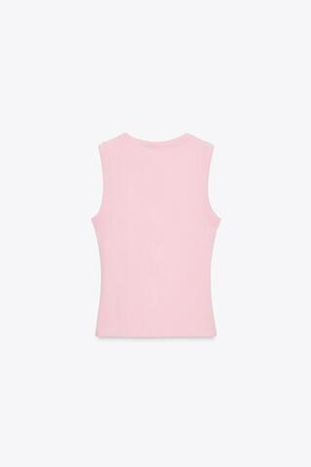 ZARA ТОП В РУБЧИК, РОЗОВЫЙ