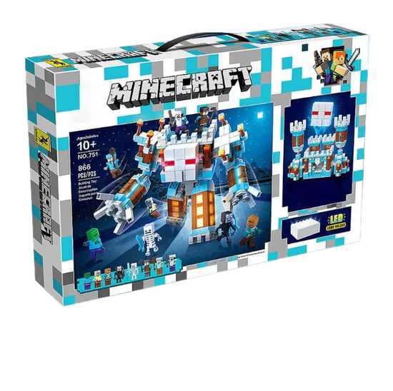 Конструктор Майнкрафт  "Замок снежного голема", 866 деталей