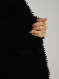 Двусторонняя дубленка из овечьей шерсти тедди чебурашка, SilverFox (арт. 2332)