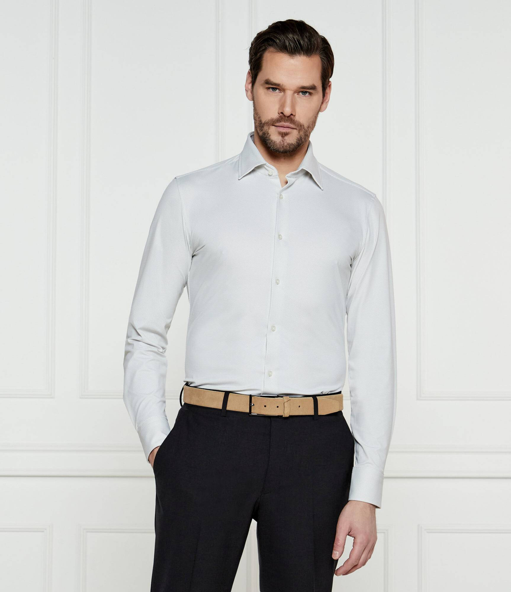 Рубашка P-HANK-kent-C1-222 BOSS BLACK - белый(50533395)