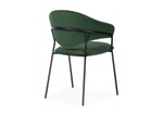 Стул на металлокаркасе Woodville Рансол темно-зеленый, черный глянец