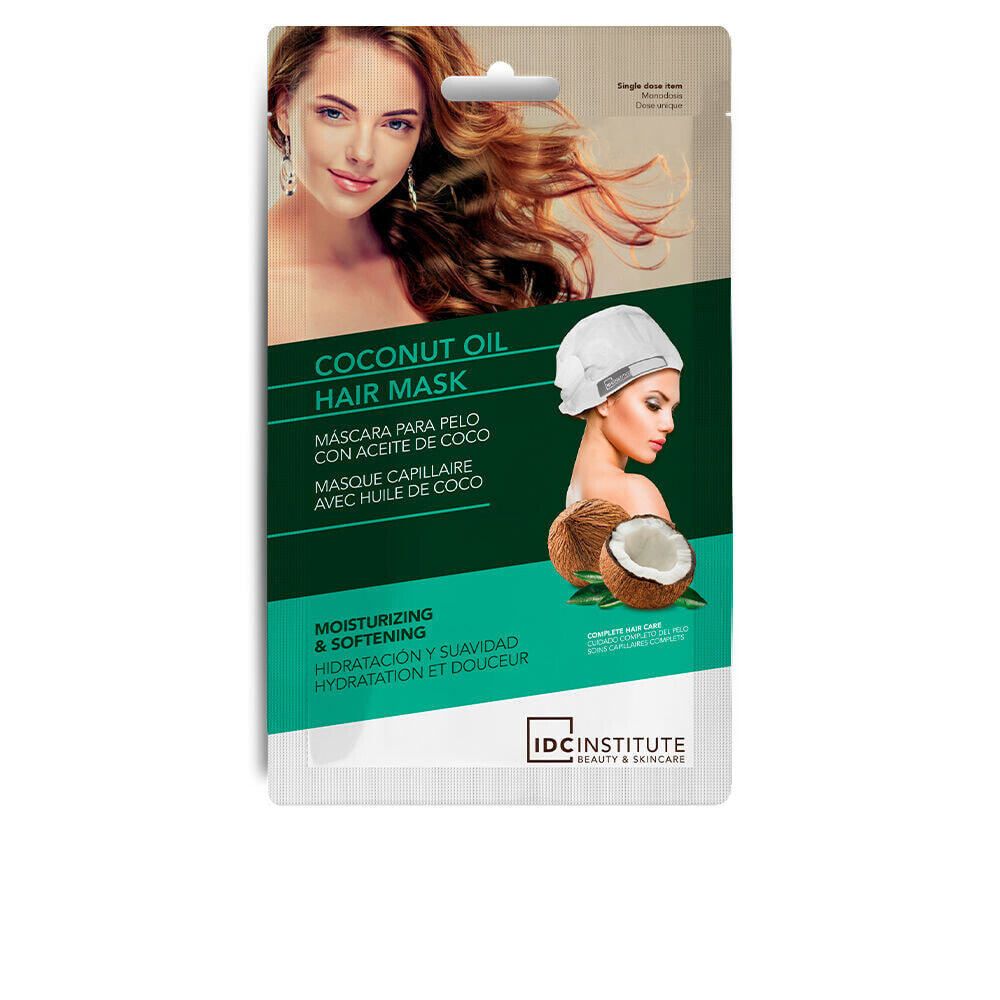 IDC Institute Coconut OIl Hair Mask Увлажняющая и смягчающая маска для волос с кокосовым маслом для сухих и поврежденных волос 1 колпачок
