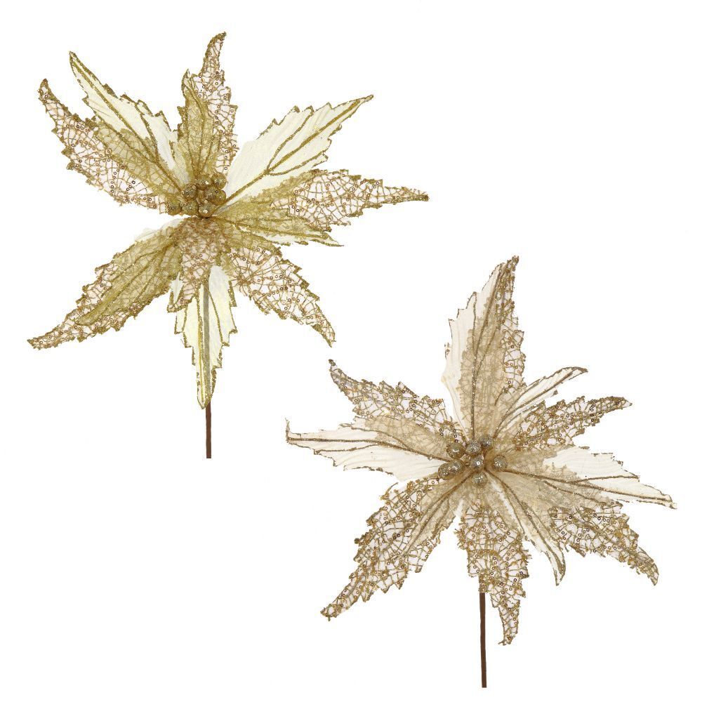 GAEM Цветок искусственный "Пуансеттия", L36 W32 H44 см