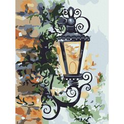 Картина по номерам (15х20) Уличный фонарь (13 цветов)
