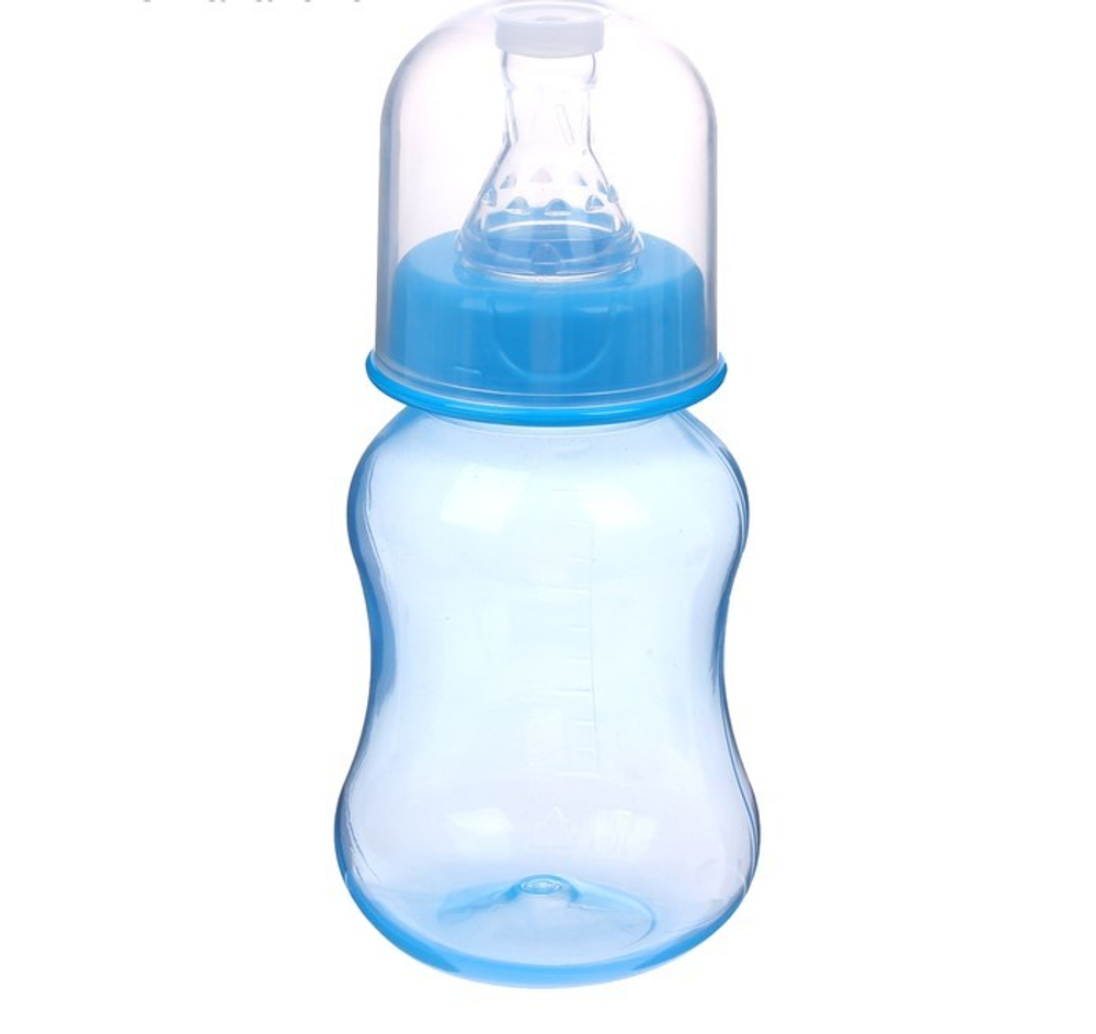 3036276 Бутылочка для кормления приталенная, цветная, 125 мл, от 0 мес., цвета МИКС
