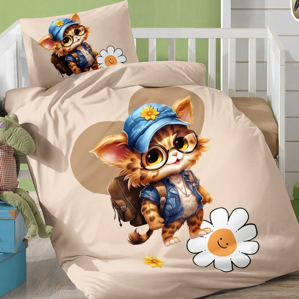 Комплект постельного белья &quot;РУ. BABY ИВТЕКС&quot; дизайн: D-057, поплин, 100% хлопок.