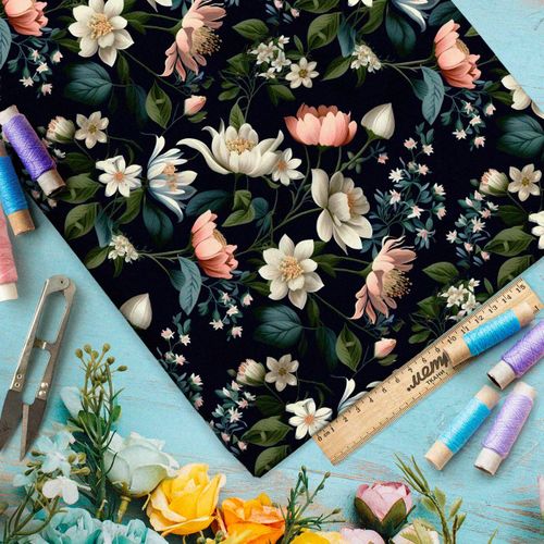 Ткань премиум сатин чарующие танцы