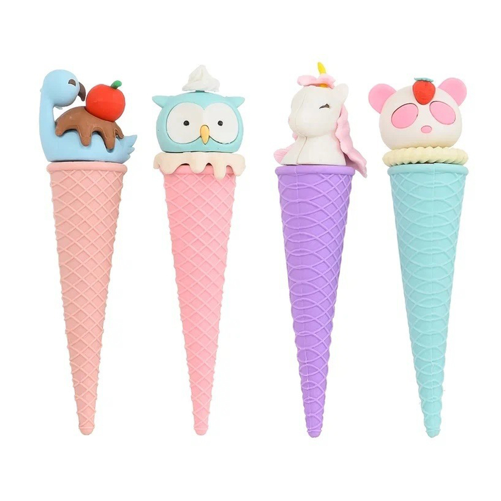 Ластик Qihao, фигурный, разборный, серия "Мороженое", объемный цветной корпус в виде мороженого