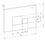 Клавиша смыва DK матовый хром Quadro  (DB1519002)