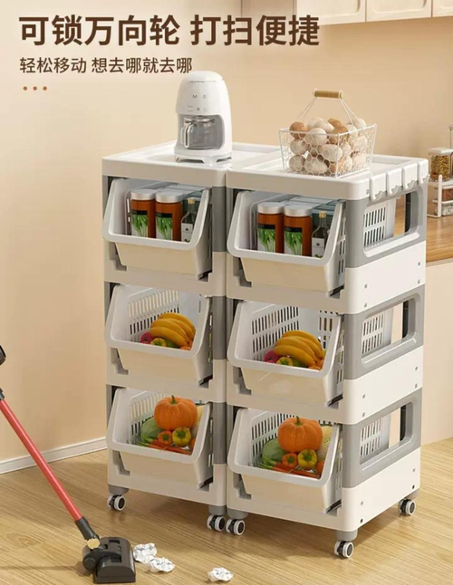 Мобильный стеллаж с выдвижными корзинами