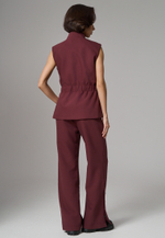 Жилет на молнии бордовый