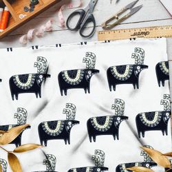 Ткань шифон сказочные буйволы