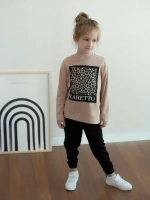 Костюм для девочки бежевый в школу