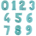 Цифры аквамариновые с гелием в магазине «Склад Шаров»