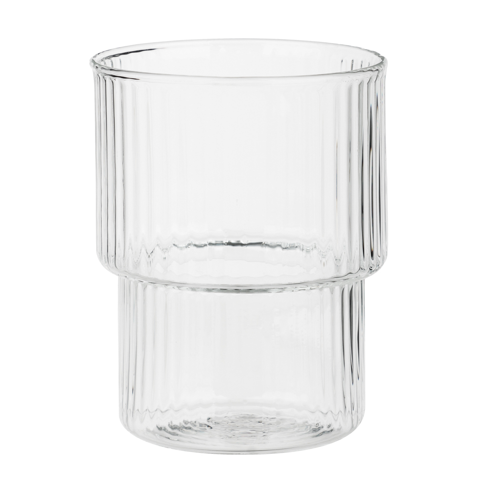 MILLIMI Набор стаканов Астра 300 мл, 4 шт, стекло, рифленый