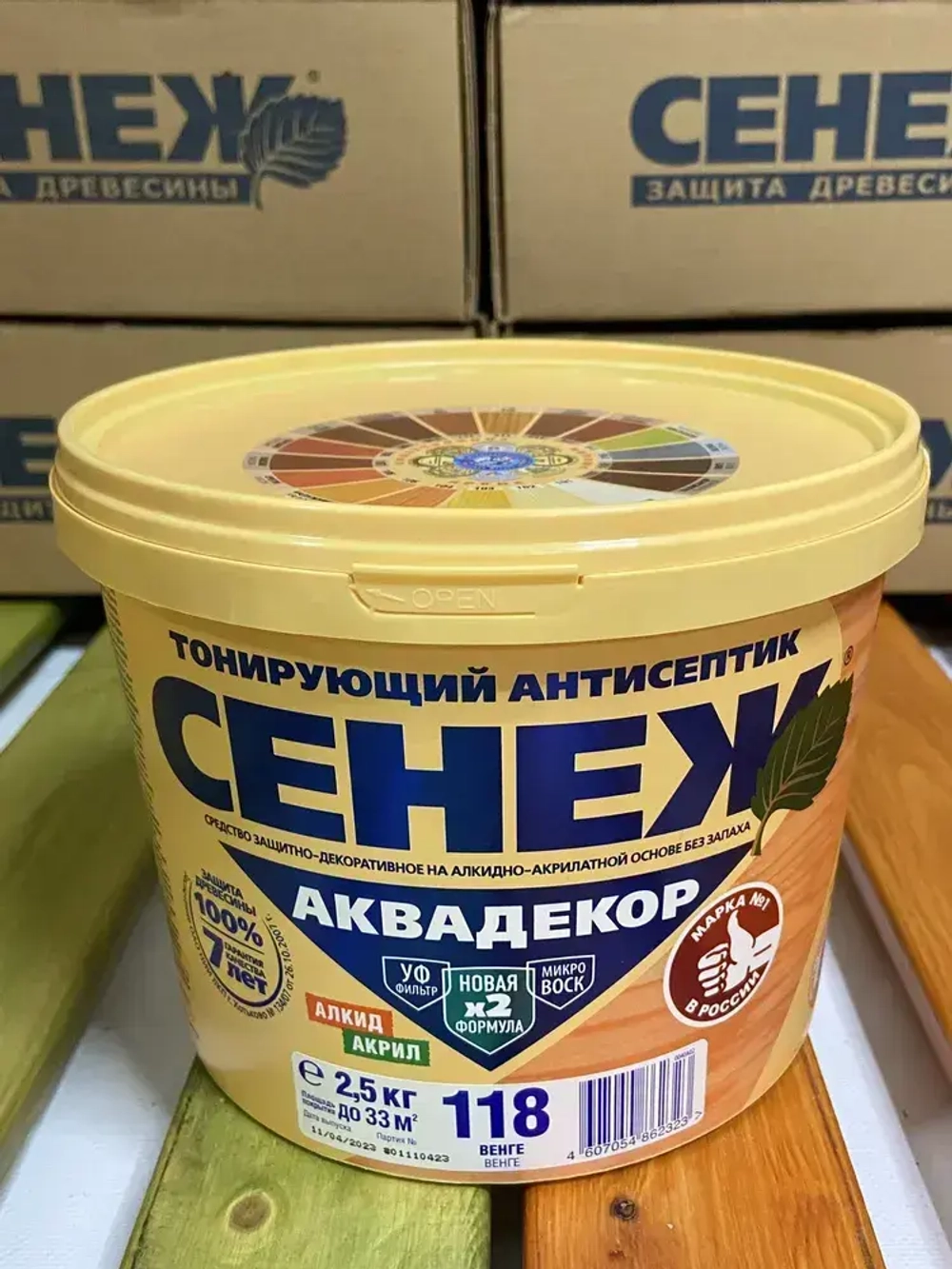 СЕНЕЖ Аквадекор Венге 2.5 кг № 118 строительный антисептик