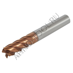 Фреза твердосплавная  16мм (L=100, l=45, хв=16) Z4 35° по стали, нерж., чугуну BRGM-4E-D16.0 HRC55 A